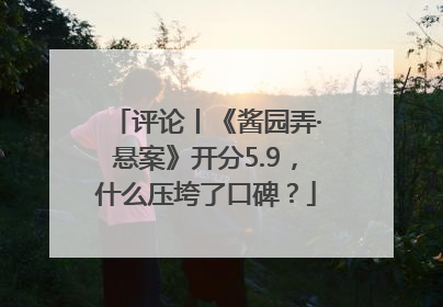 评论丨《酱园弄·悬案》开分5.9，什么压垮了口碑？